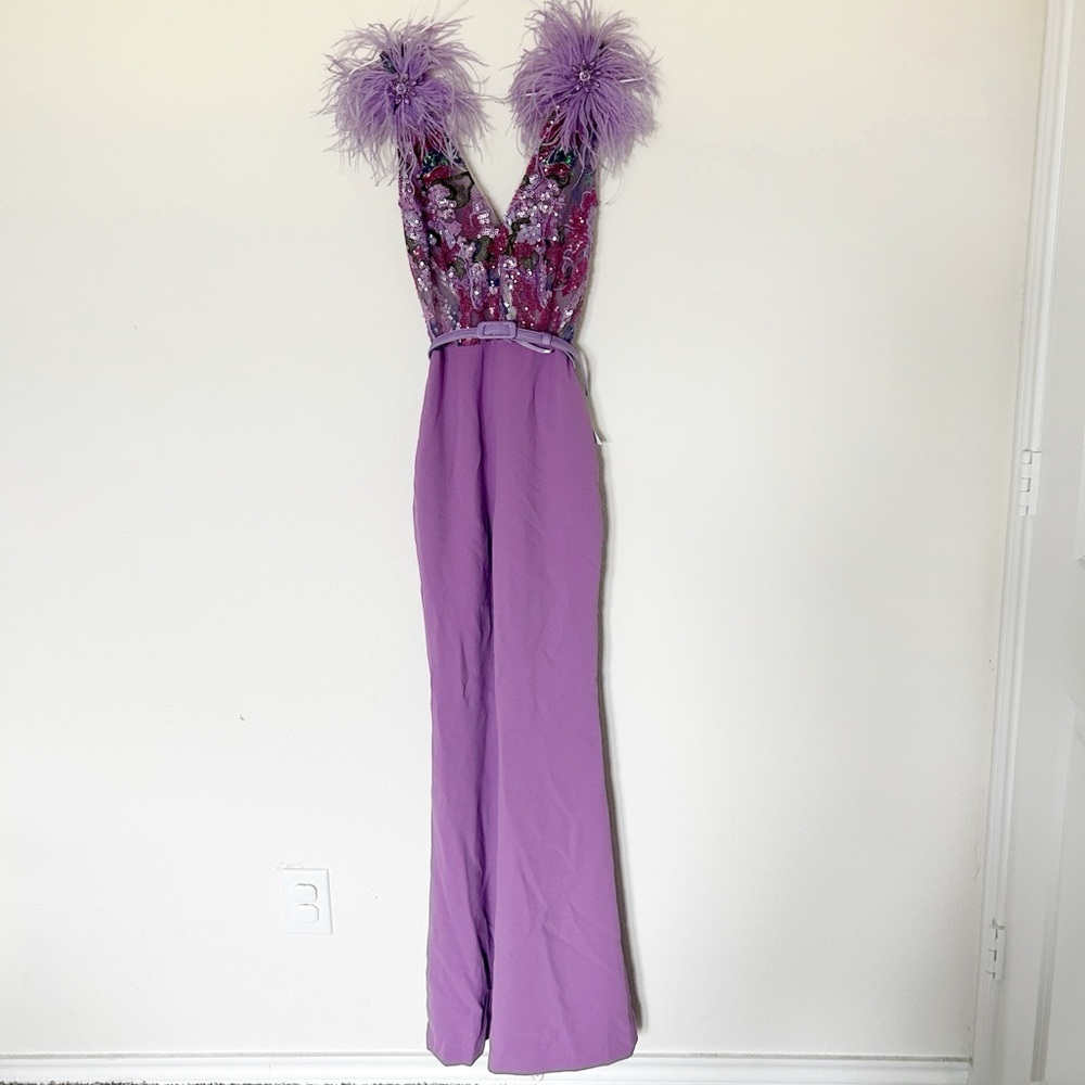 NWT Nadine Merabi Alicia Purple Jumpsuit - Picture 4 of 9